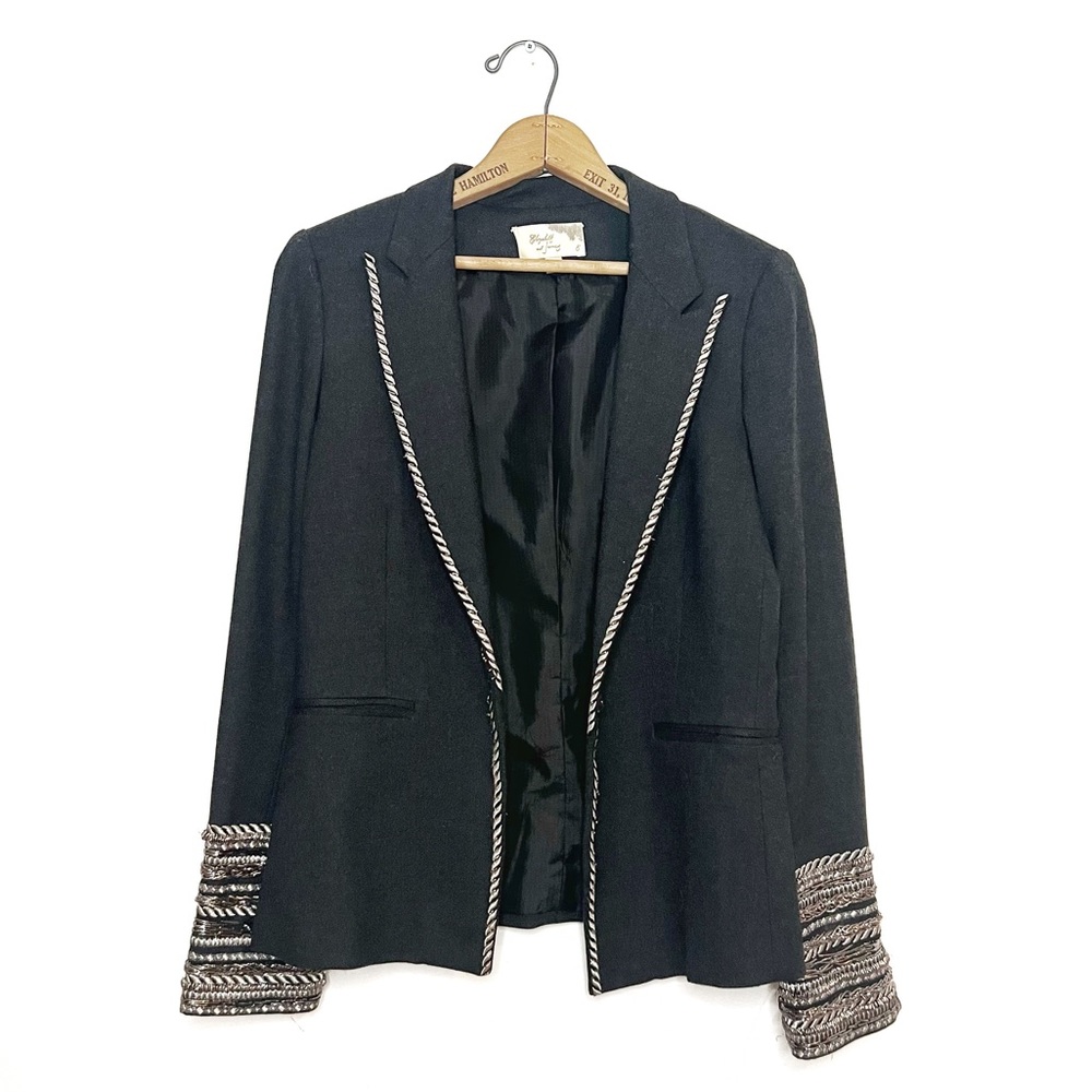 Elizabeth & James | Embroidered Wool Blazer